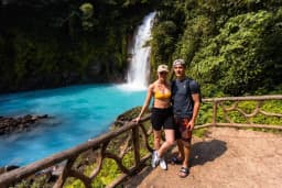 A Tourist Couple in Rio Celeste Tour